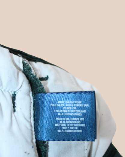 Pantalon en velours côtelé vert foncé 6 ans