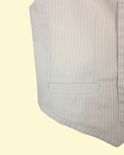 Veston beige et blanc à rayures et étoiles 4 ans