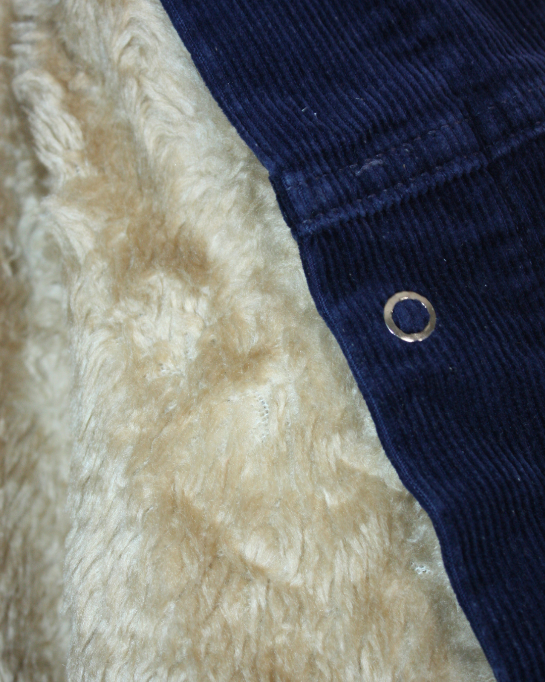 Veste en velours vintage 70s doublée shearling 3 ans