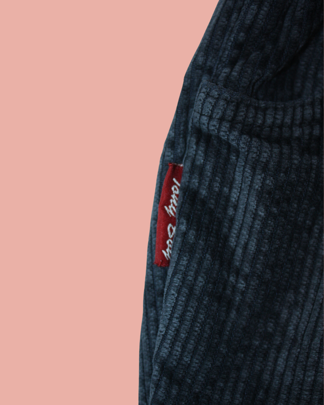 Pantalon vintage 90s en velours cotelé bleu 18 mois