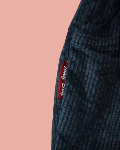Pantalon vintage 90s en velours cotelé bleu 18 mois