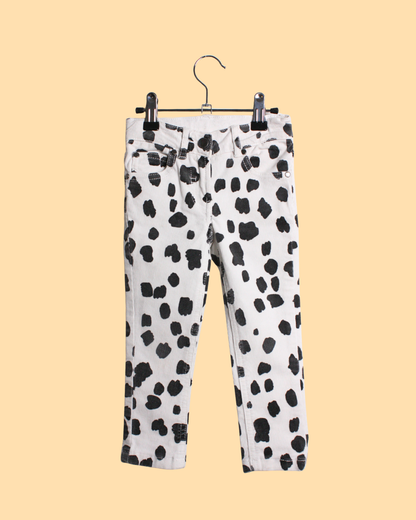 Pantalon en velours motif vache 3 ans