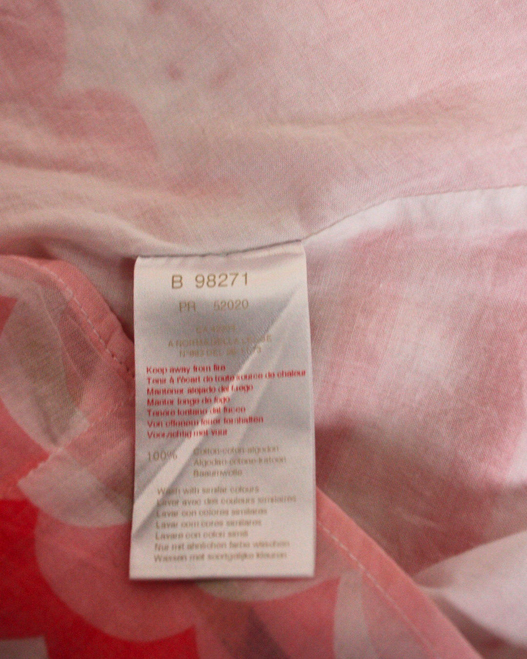 Robe en coton blanche et rose à col corolle 3 mois