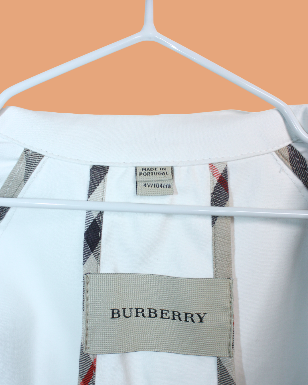 Trench classique blanc cassé 4 ans