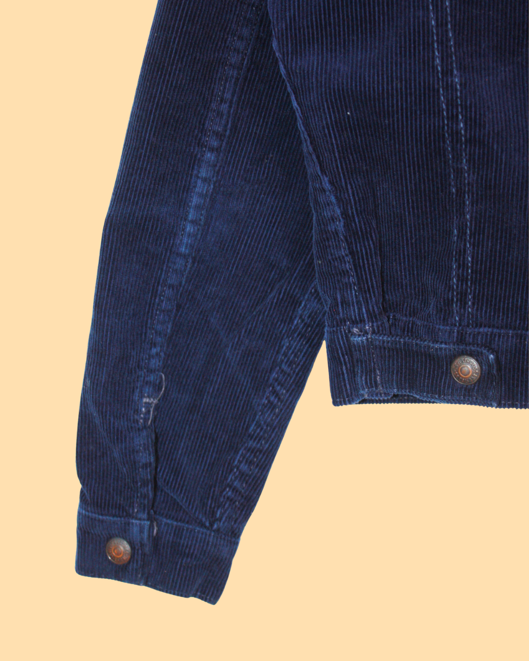 Veste en velours bleu nuit vintage 1970s big E taille 8 ans