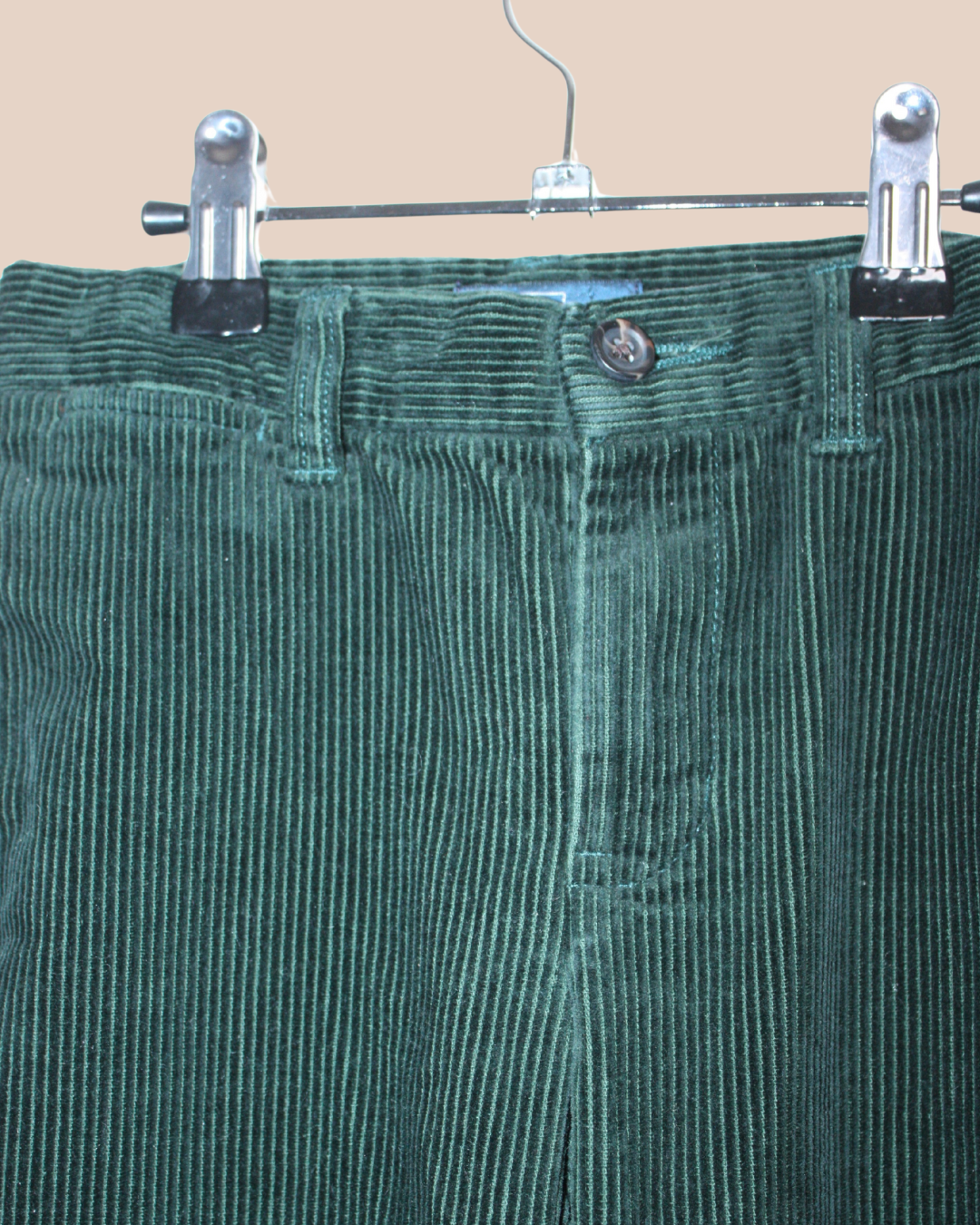 Pantalon en velours côtelé vert foncé 6 ans