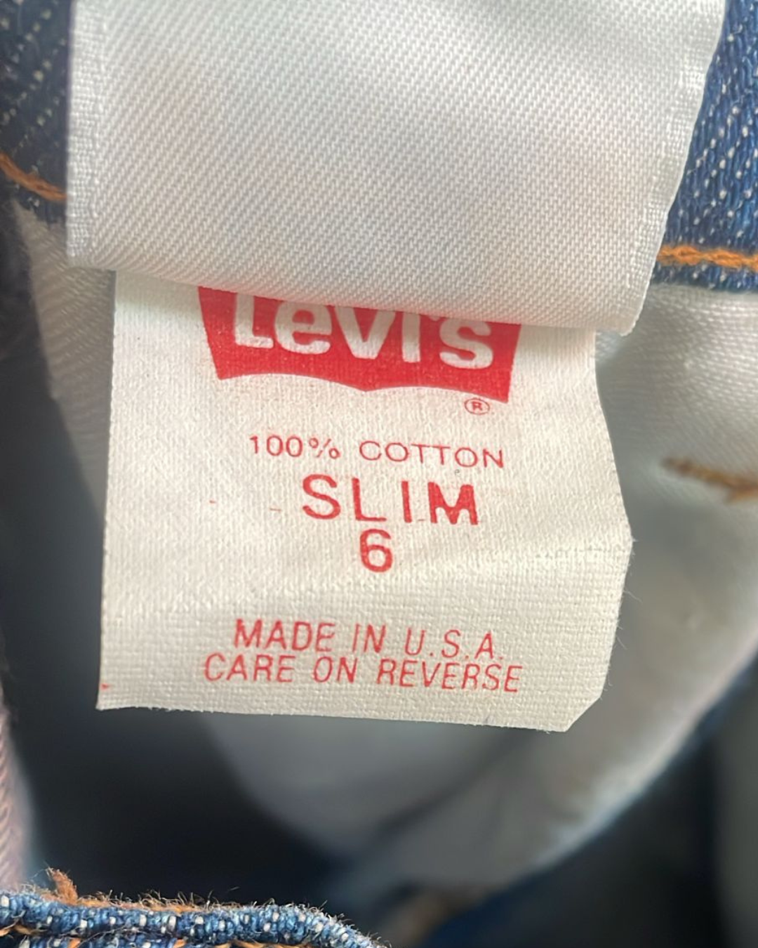 Jean brut orange tab regular fit 6 ans