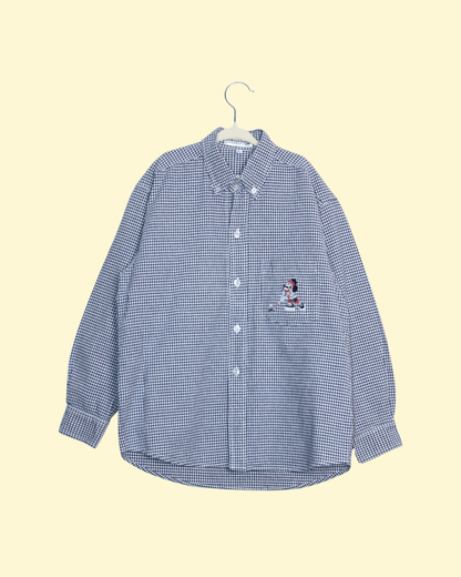 Chemise à carreaux vichy bleus 10 ans