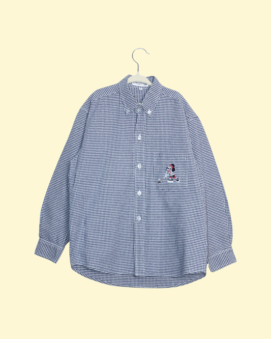 Chemise à carreaux vichy bleus 10 ans