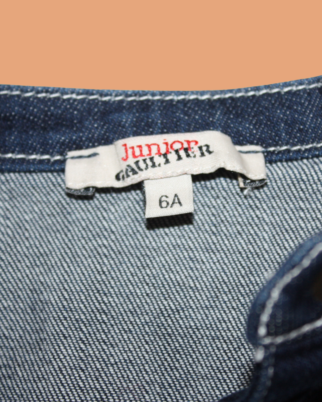 Veste en jean courte avec laçage 6 ans