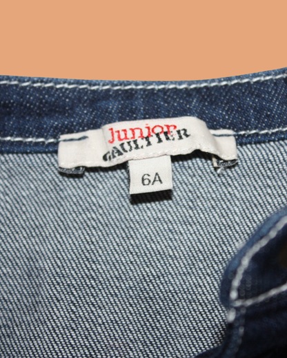 Veste en jean courte avec laçage 6 ans