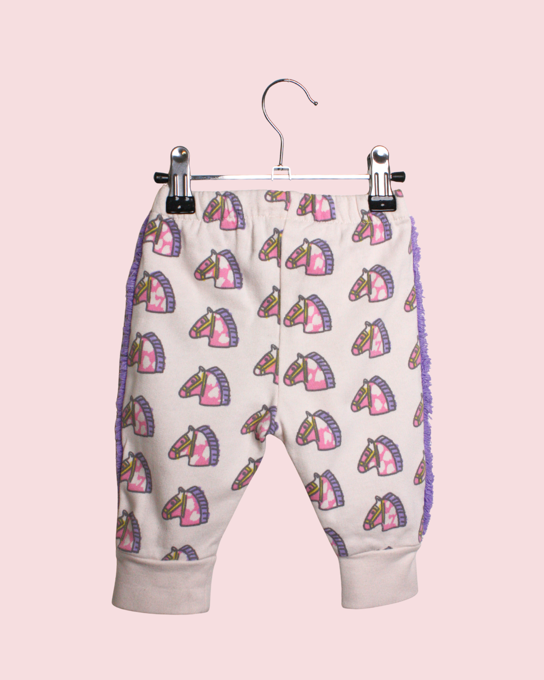 Jogging rose motif cheval 6 mois