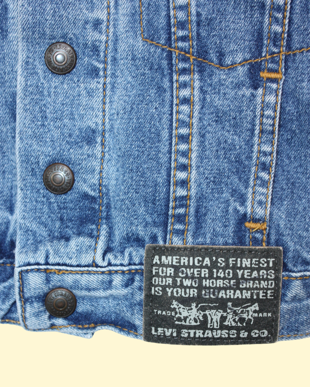Levi's - Veste en jean vintage 90s white tab 1 an