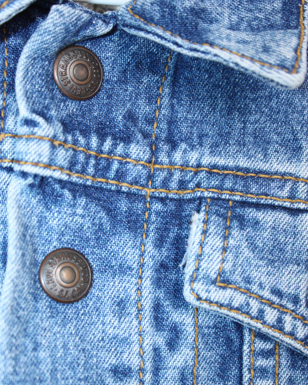 Levi's - Veste en jean vintage 90s white tab 1 an