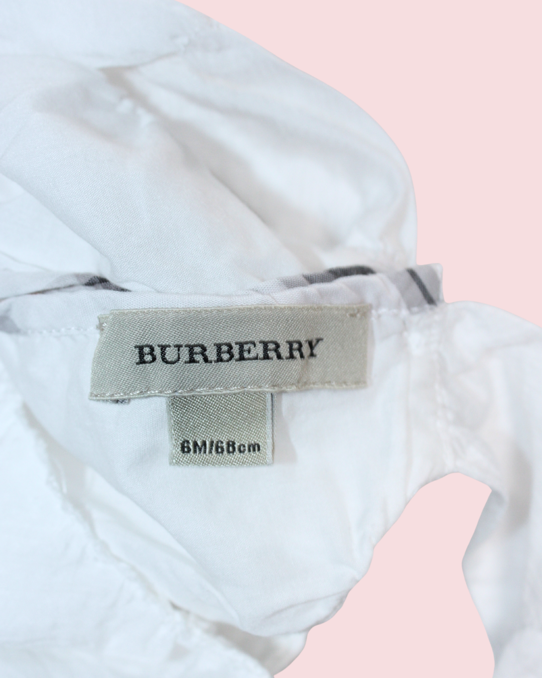 Robe blanche et grise légère à bords francs 6 mois