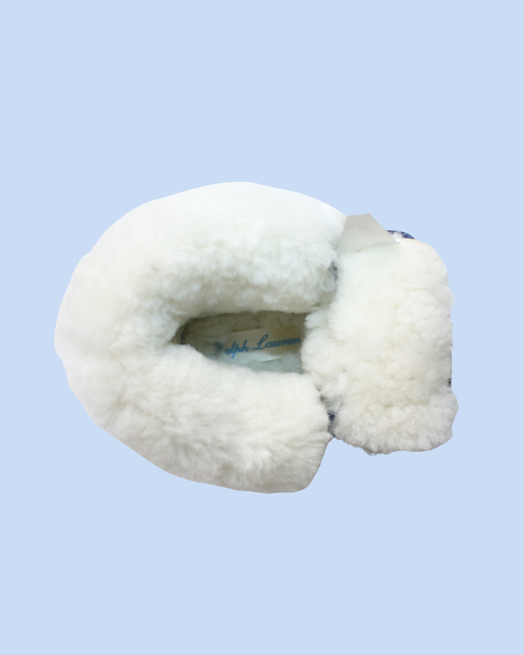 Mocassins en peau de mouton bleus taille 16