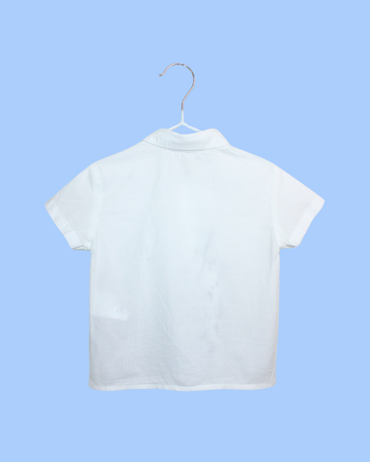 Chemise courte blanche 6 mois
