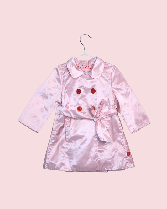 Trench rose satiné 9 mois
