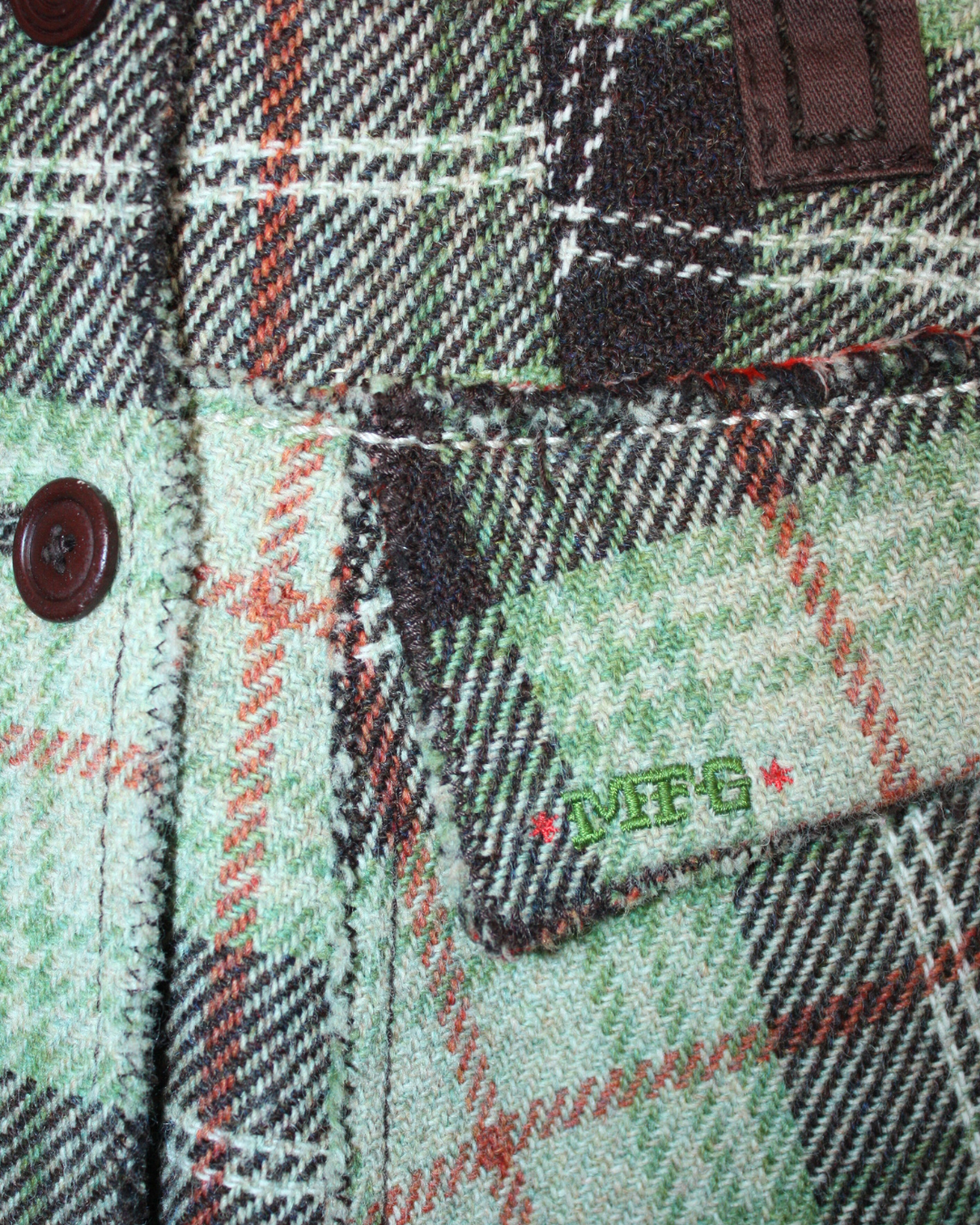 Manteau vintage en laine à carreaux 8 ans