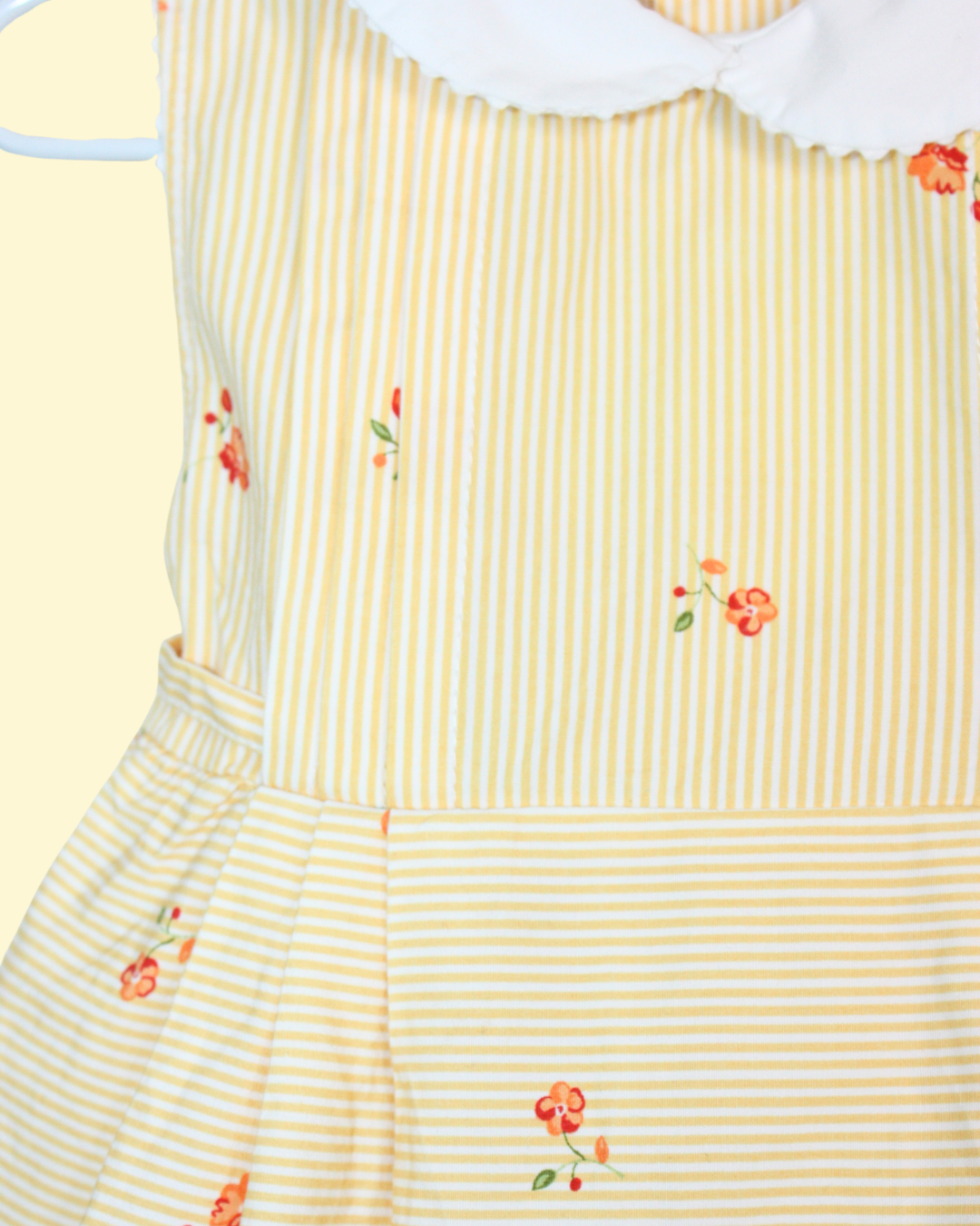 Robe jaune col Claudine vintage made in France 6 mois