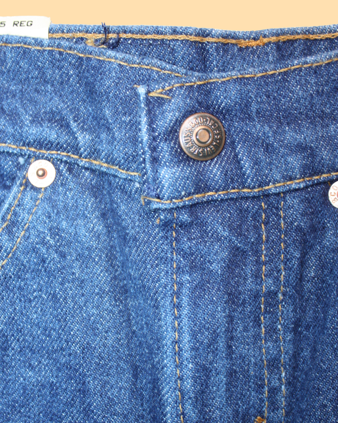 Jean brut orange tab regular fit 5 ans