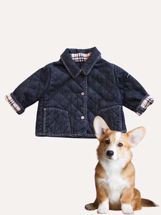 BURBERRY Veste campagne en jean enfant TOO COOL FOR SCHOOL 9 mois seconde main bébé