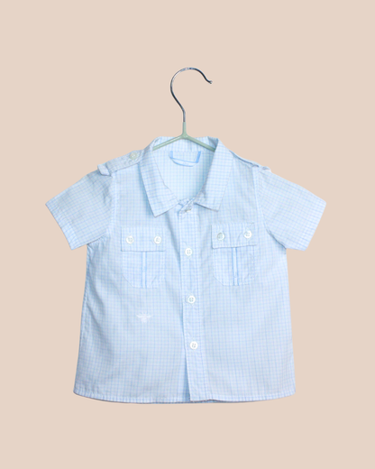 Chemise d'été bleue Baby Dior 3 mois