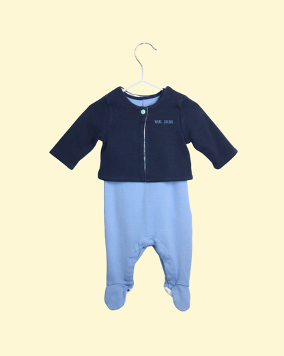Ensemble pyjama et gilet bleus 1 mois