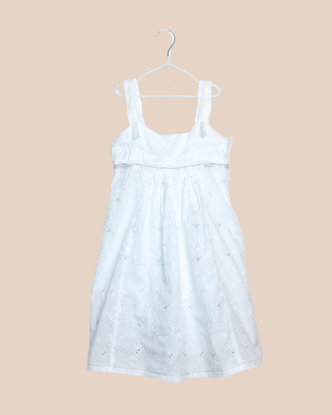 Robe Marithé + François Girbaud vintage enfant en dentelle blanche 8 ans