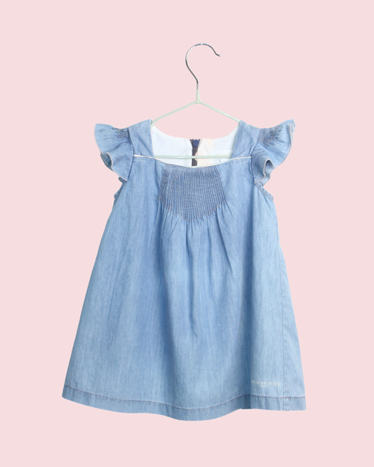 Robe Burberry bleue pour bébé 6 mois