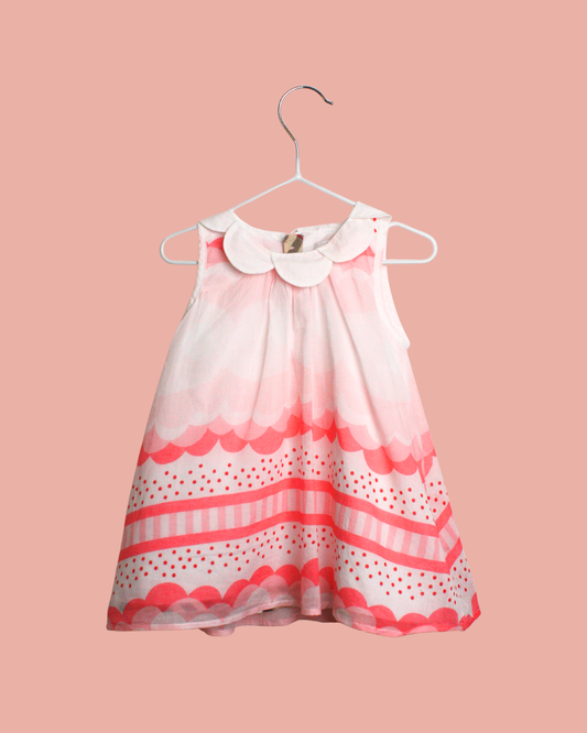 Robe Burberry 3 mois rose à col corolle