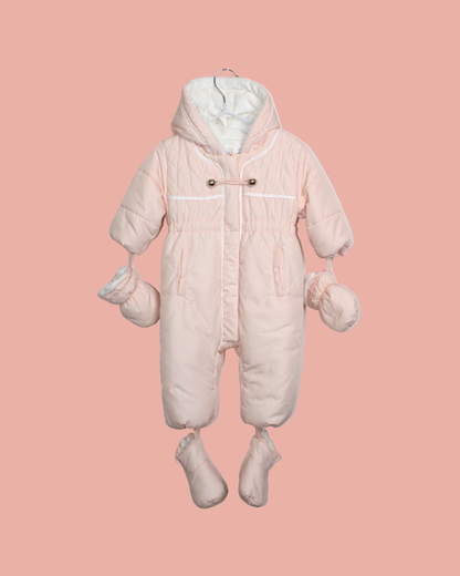 Combinaison pilote rose 6 mois