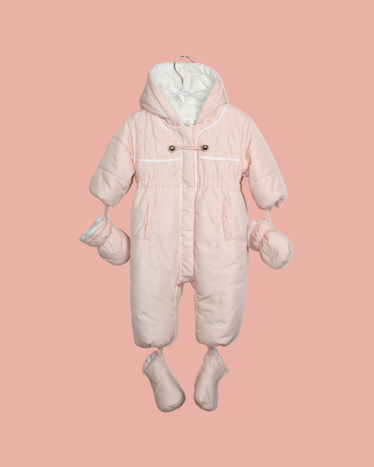 Combinaison pilote rose 6 mois