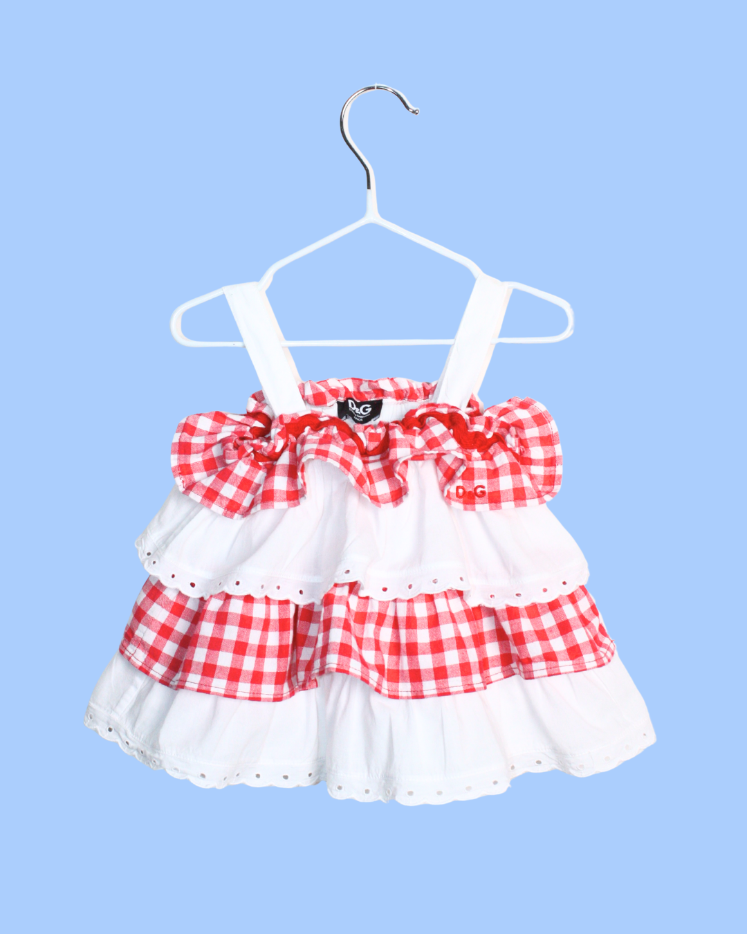 Robe Dolce & Gabbana en dentelle et vichy 6 mois