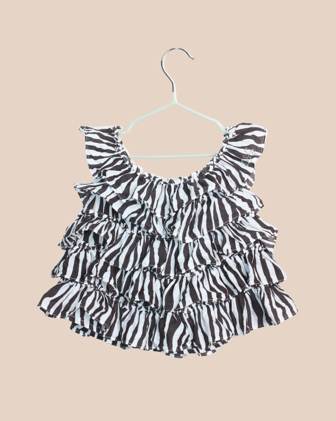 Top zebré à volants Dolce & Gabbana pour enfant 4 ans