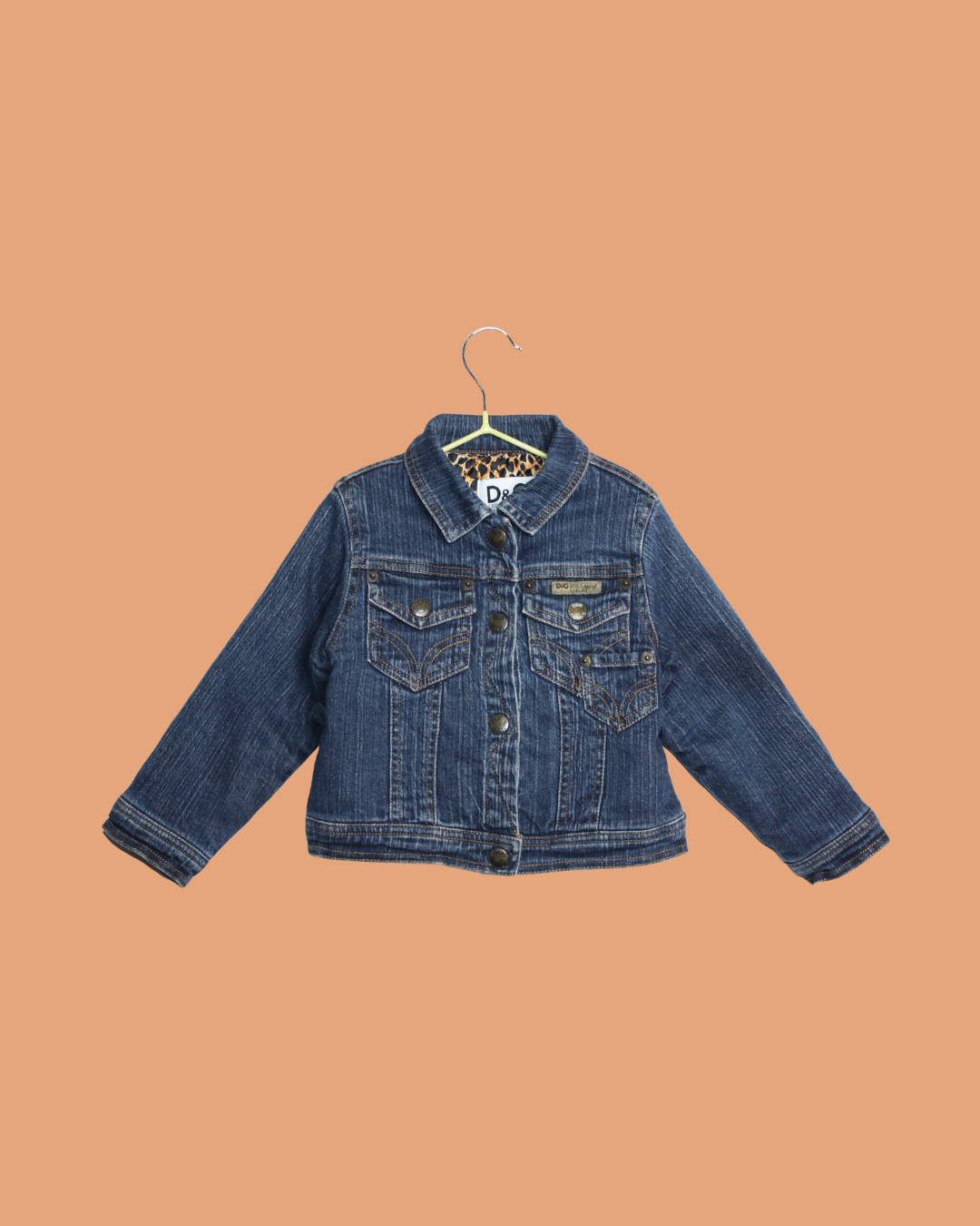Veste en jean et léopard Dolce & Gabbana Junior en taille 18 mois