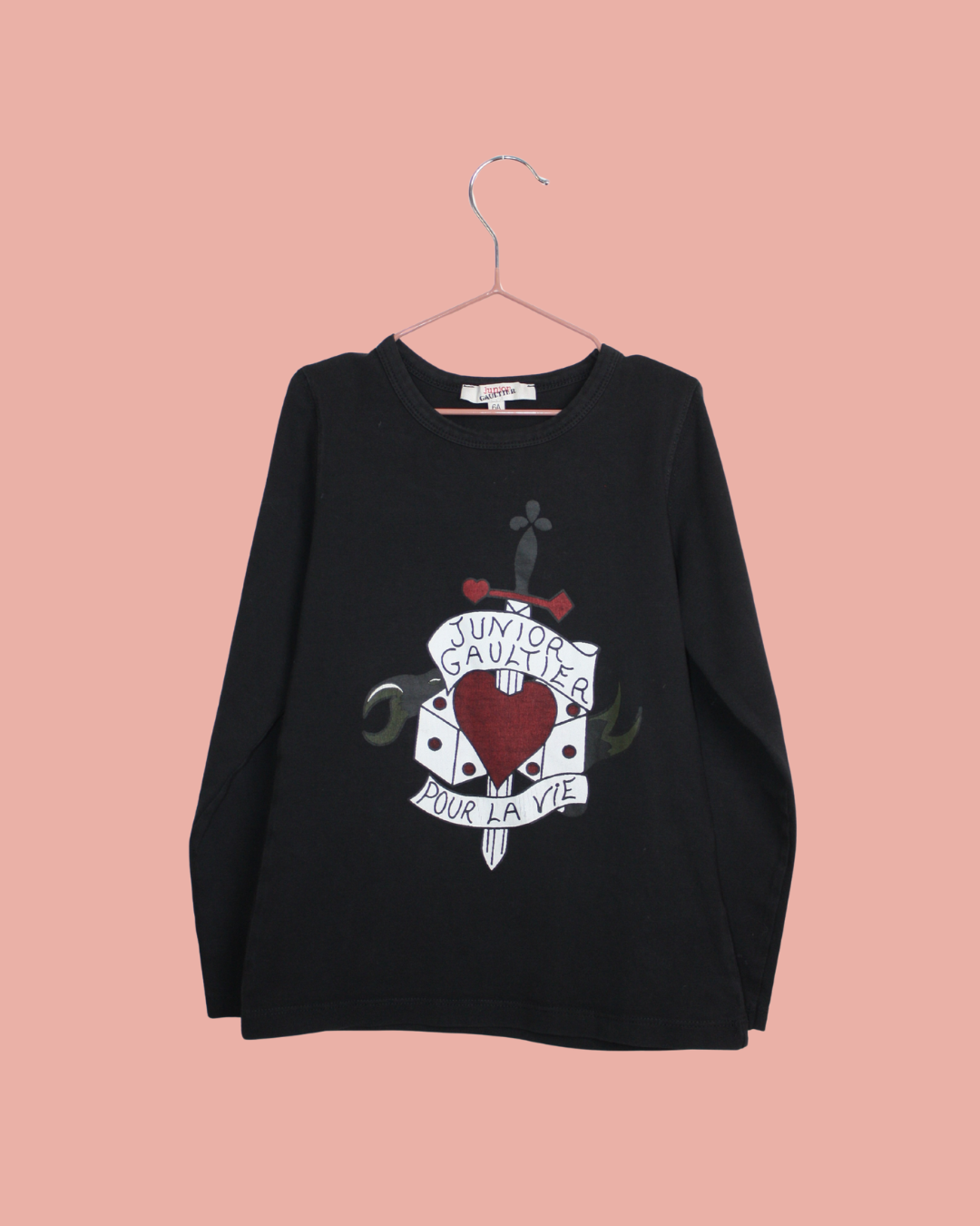 T-shirt vintage Jean Paul Gaultier noir 6 ans