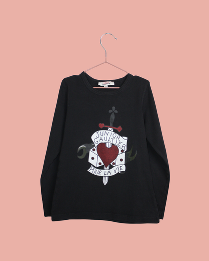 T-shirt vintage Jean Paul Gaultier noir 6 ans