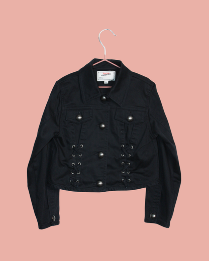Veste Gaultier Junior noire avec lacets en taille 6 ans
