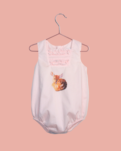 Barboteuse Givenchy rose avec faon 6 mois