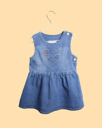Robe en jean Levi's avec coeur bébé 12 mois