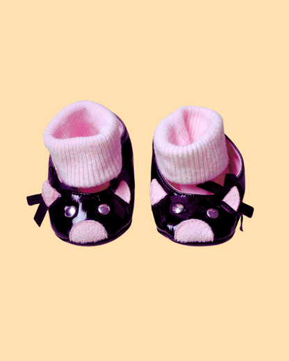 Ballerines de naissances roses et noires taille 15