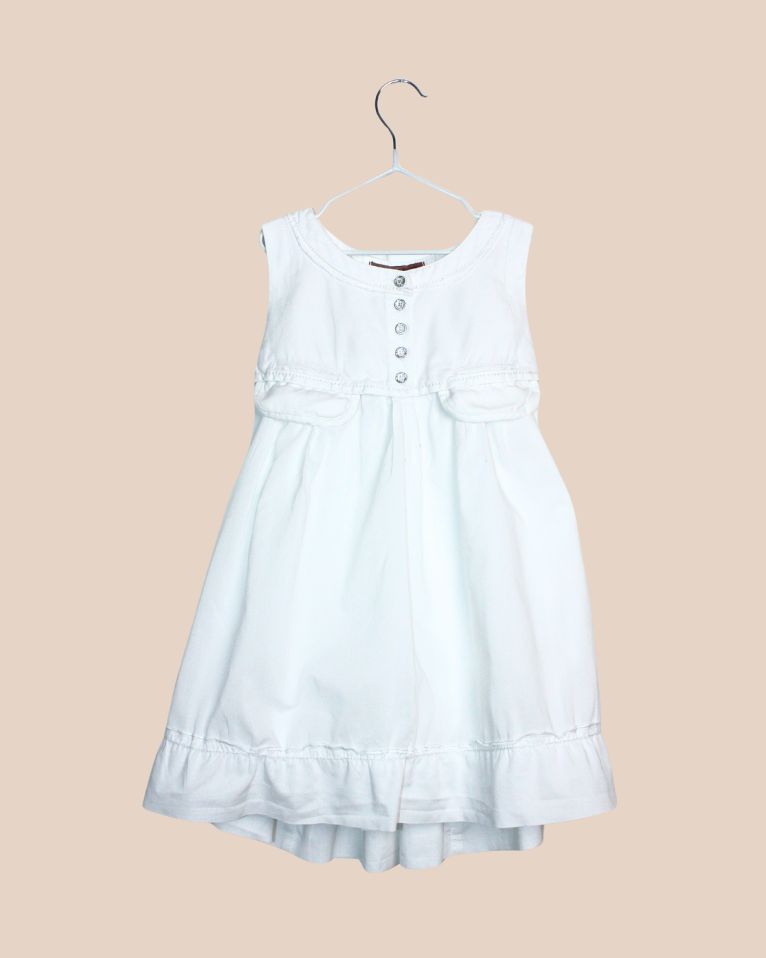 Robe blanche vintage Y2K Marithé + François Girbaud 4 ans