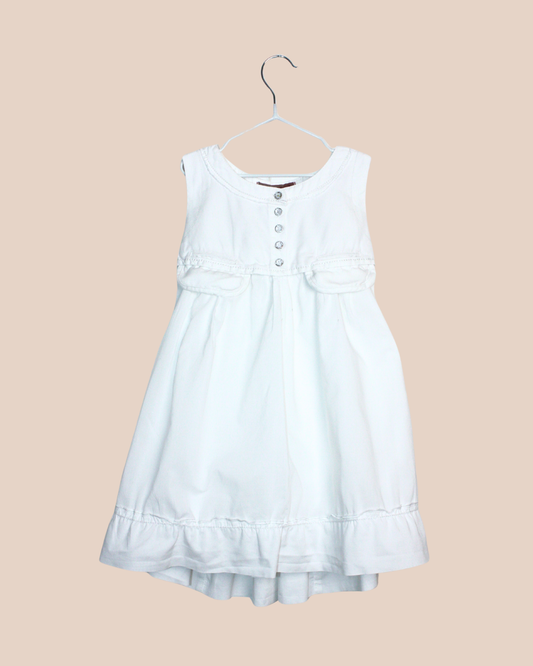 Robe blanche vintage Y2K Marithé + François Girbaud 4 ans