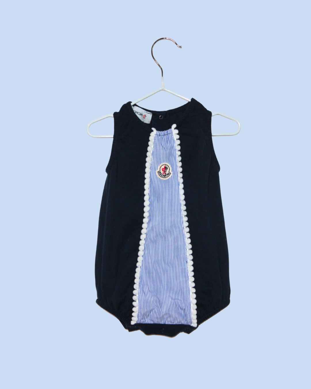 Barboteuse Moncler bleue pour bébé 3 mois