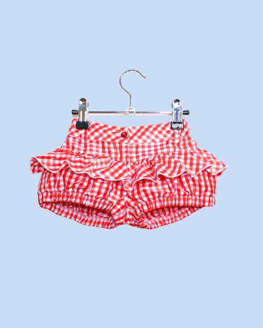 Short bloomer Monnalisa vichy pour bébé 3 mois