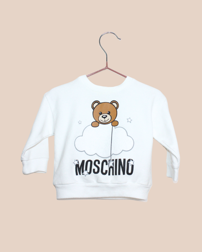 Sweatshirt blanc Moschino Toy 3 mois