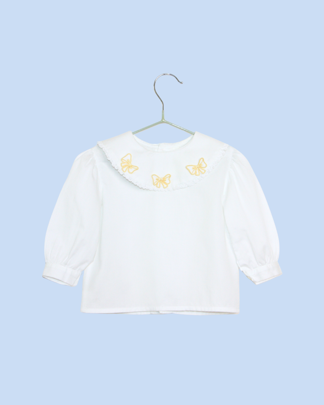 Chemisier blanc vintage Nina Ricci à grand col 6 mois