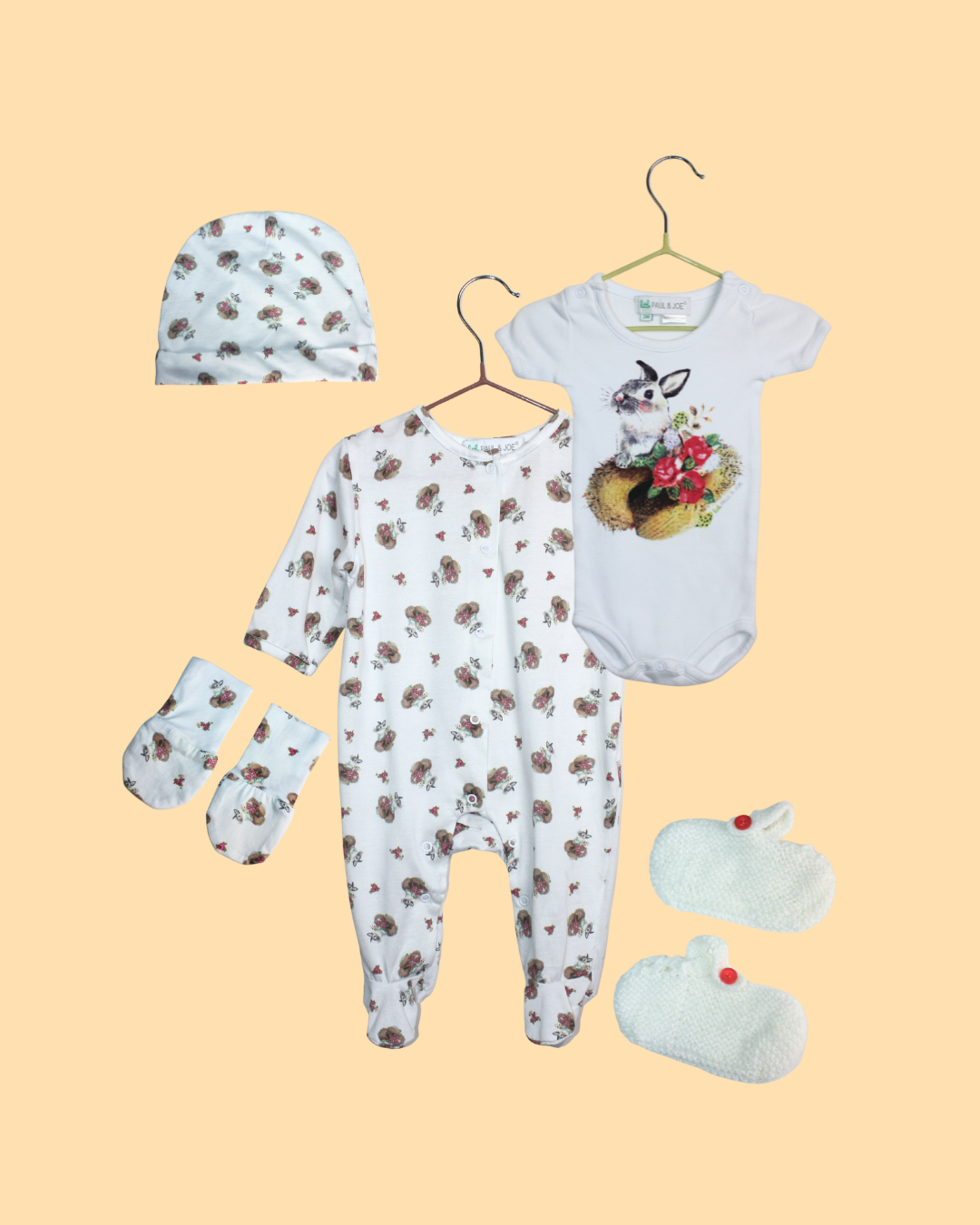 Ensemble Paul & Joe avec lapins 3 mois