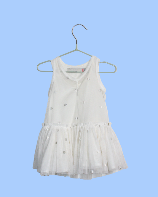 Robe tutu Stella McCartney blanche à pois bébé 3 mois